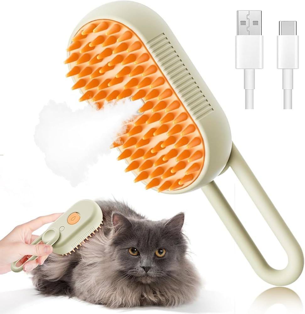 3-in-1 Steam Pet Grooming Brush