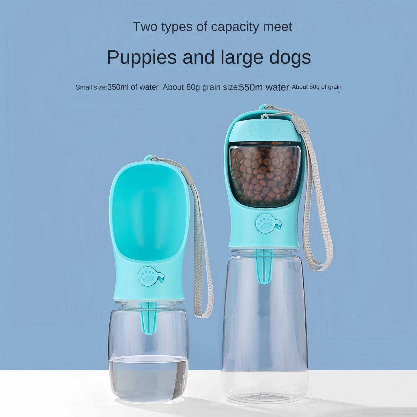 2-in-1 Pet Travel Feeder Bottle