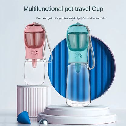 2-in-1 Pet Travel Feeder Bottle
