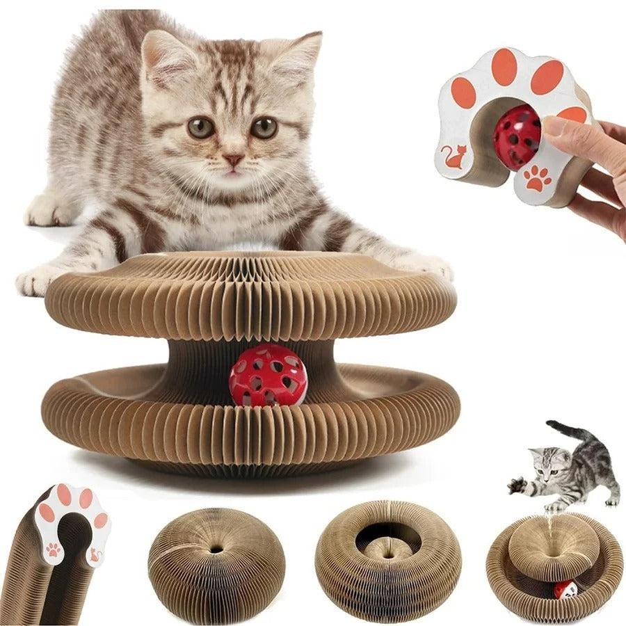 Interactive Accordion Cat Scratcher