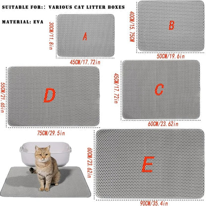 Double-Layer Cat Litter Mat