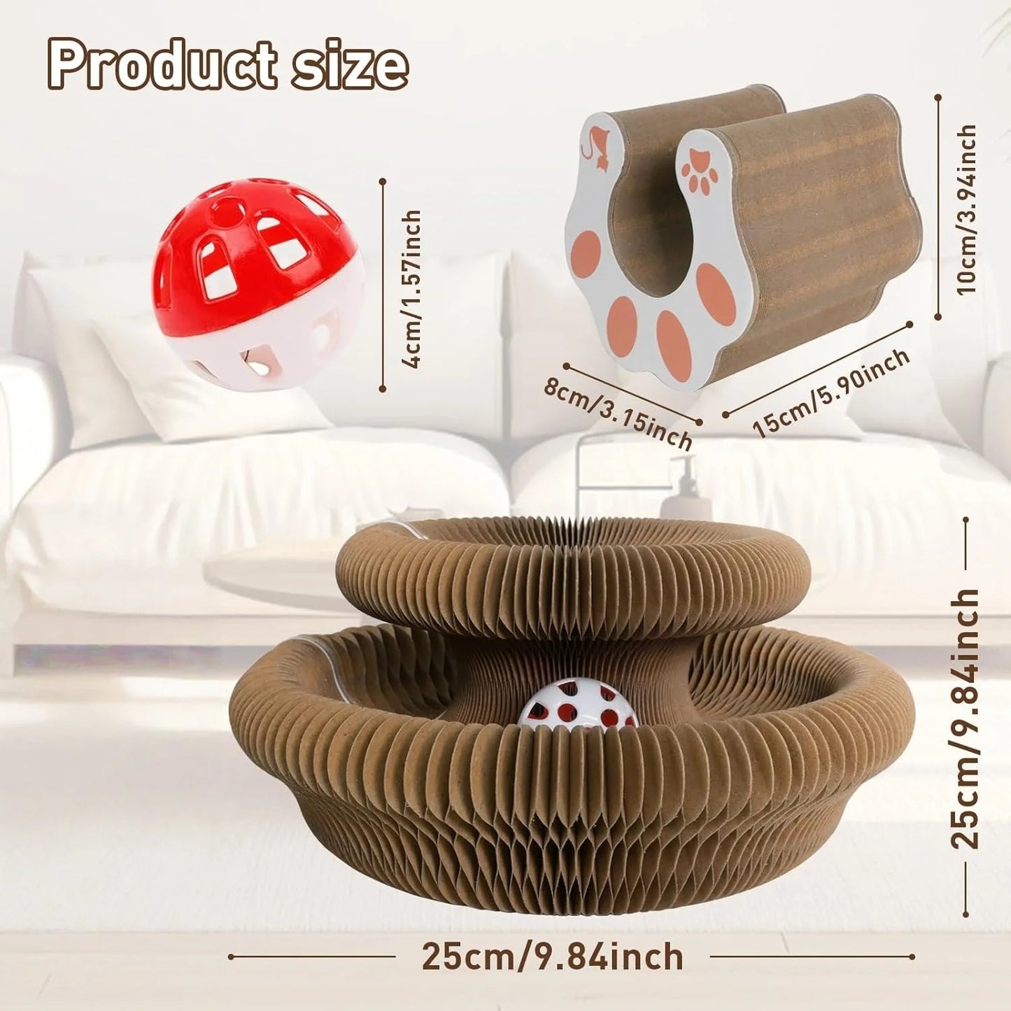 Interactive Accordion Cat Scratcher